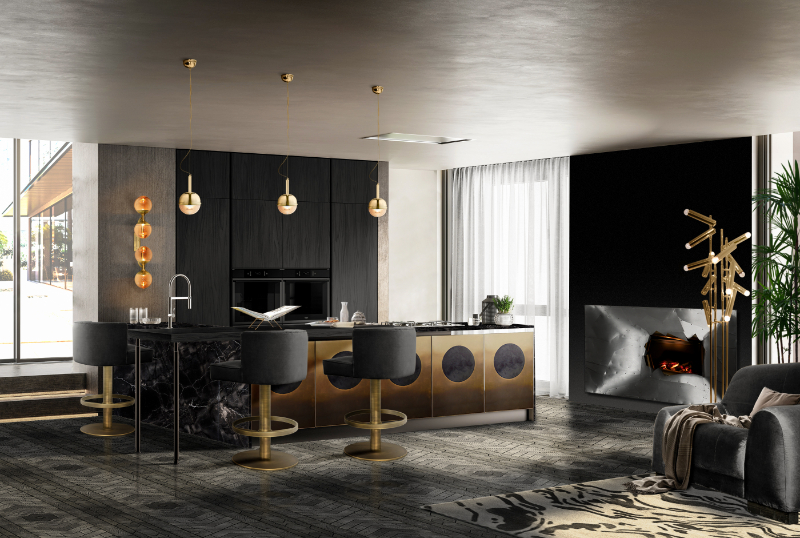 black kitchen