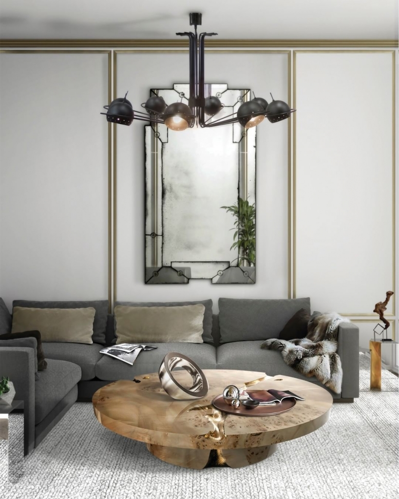 Round Coffee Table for Big Comtemporary Living Room