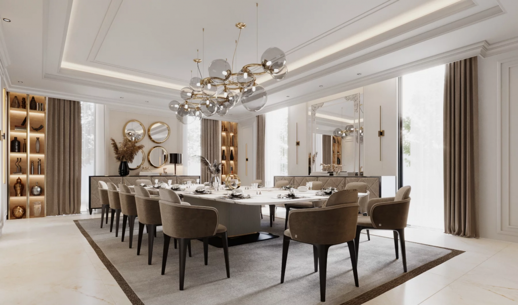 luxury dining rooms in dubai by imperium group interior design projects
