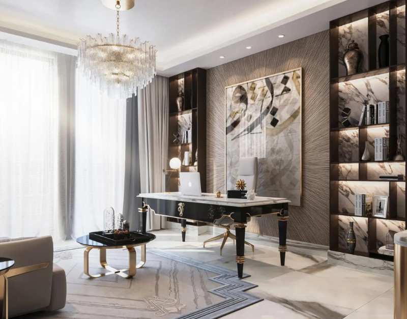luxury interiors home office dubai interior design mouhajer international design