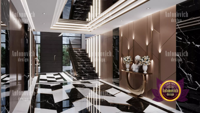 dark modern entryways dubai luxury antonovich design
