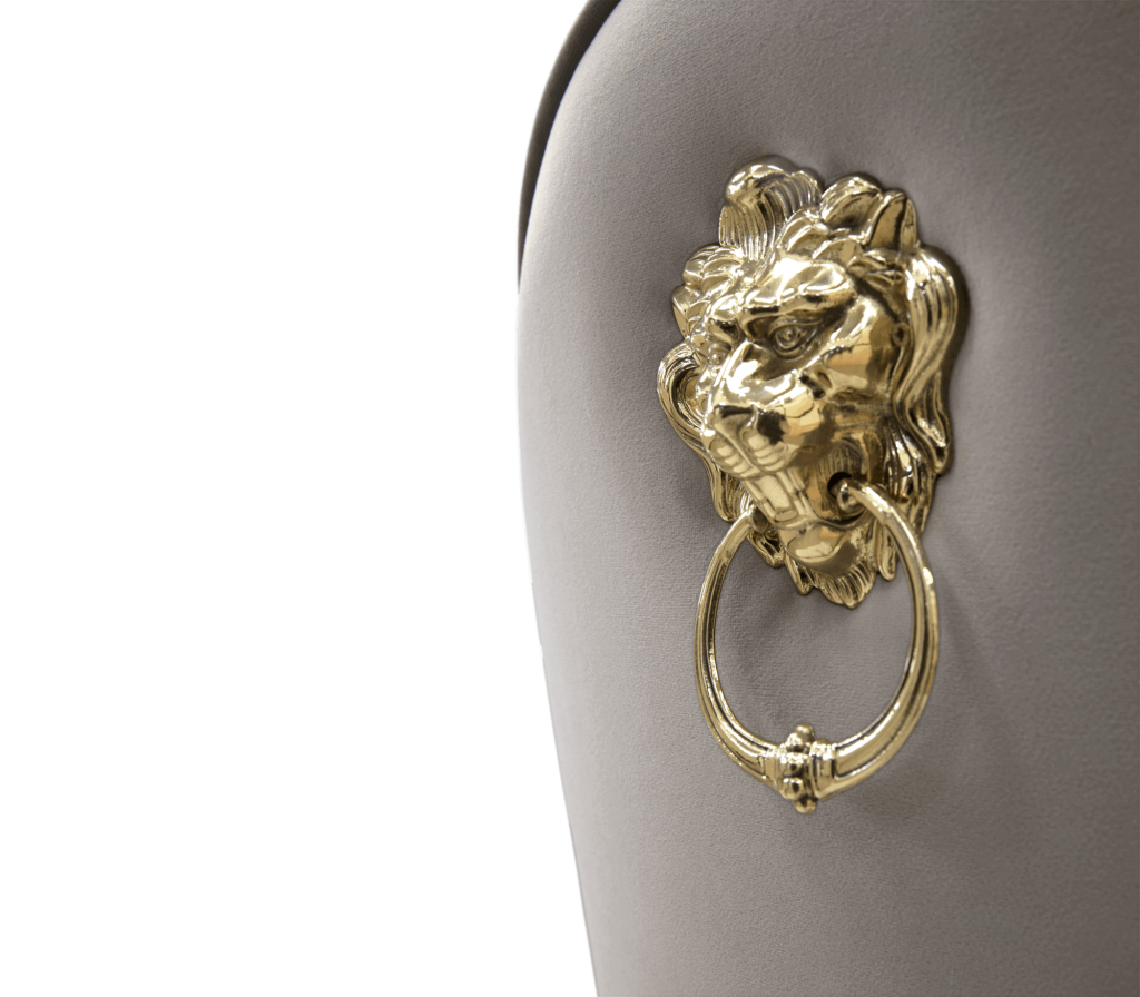 Details: Opulent SOLEIL CREAM CHAIR from Boca do Lobo, featuring plush cream upholstery and intricate carvings with gold leaf accents.