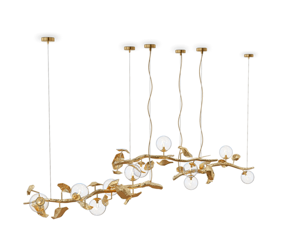 luxury golden suspension lamp for your living room