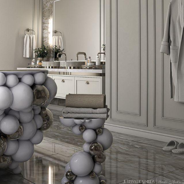 bathroom - luxury grey-toned design