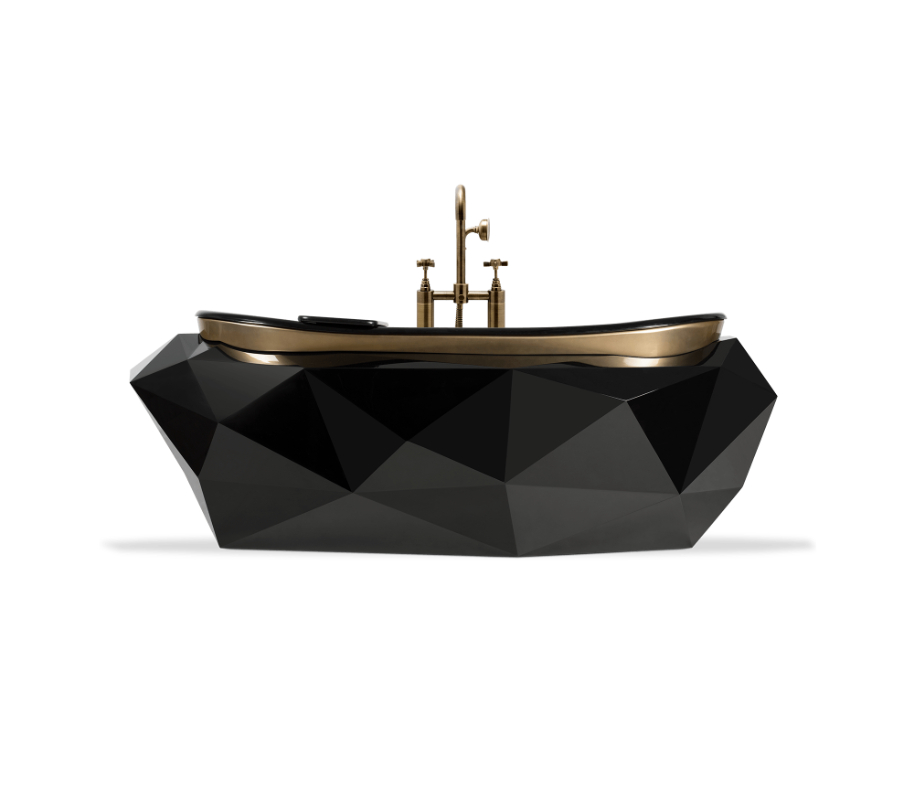 bathroom - luxury black diamond bathtube in black