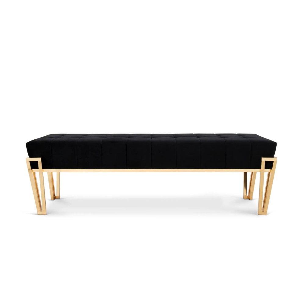 premium designs - dark stool with golden details