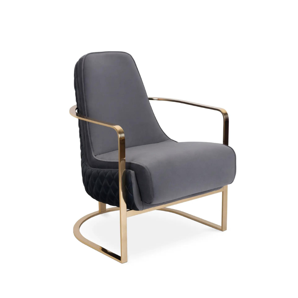 chair - dark armchair with golden details