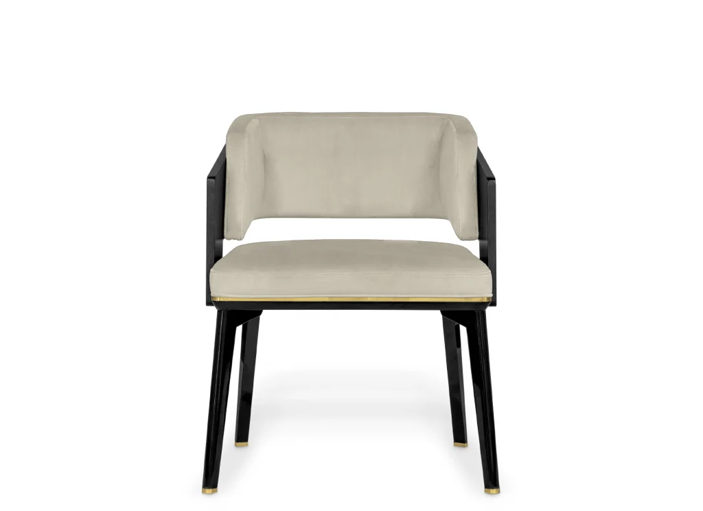 dining chair - nude and black