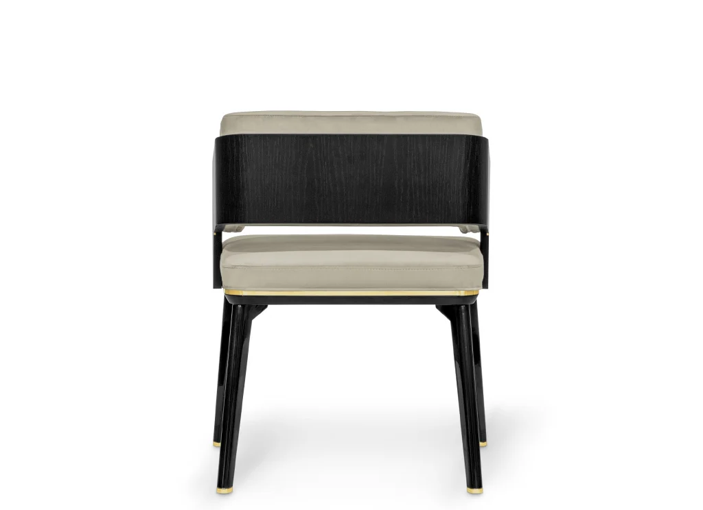 dining chair - nude and black