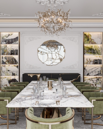 white dining room interior design projects by haya rashed feature image