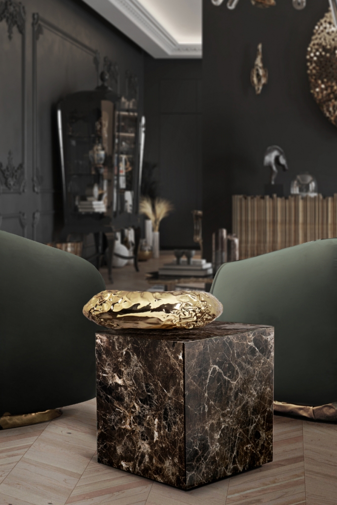 stonehenge side table in a modern dining room marble furniture boca do lobo رخام