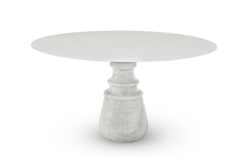 Pietra Round Estremoz Dining Table marble furniture dubai رخام