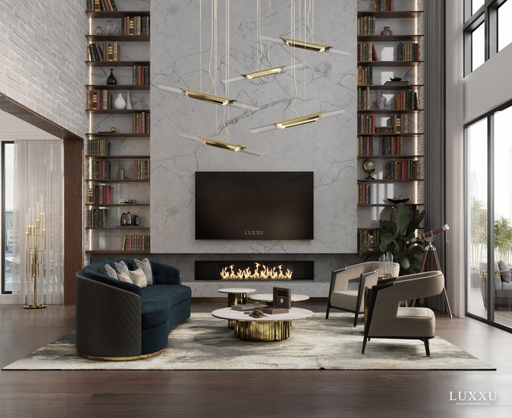 A Selection Of Living Room Furniture & Lighting Pieces