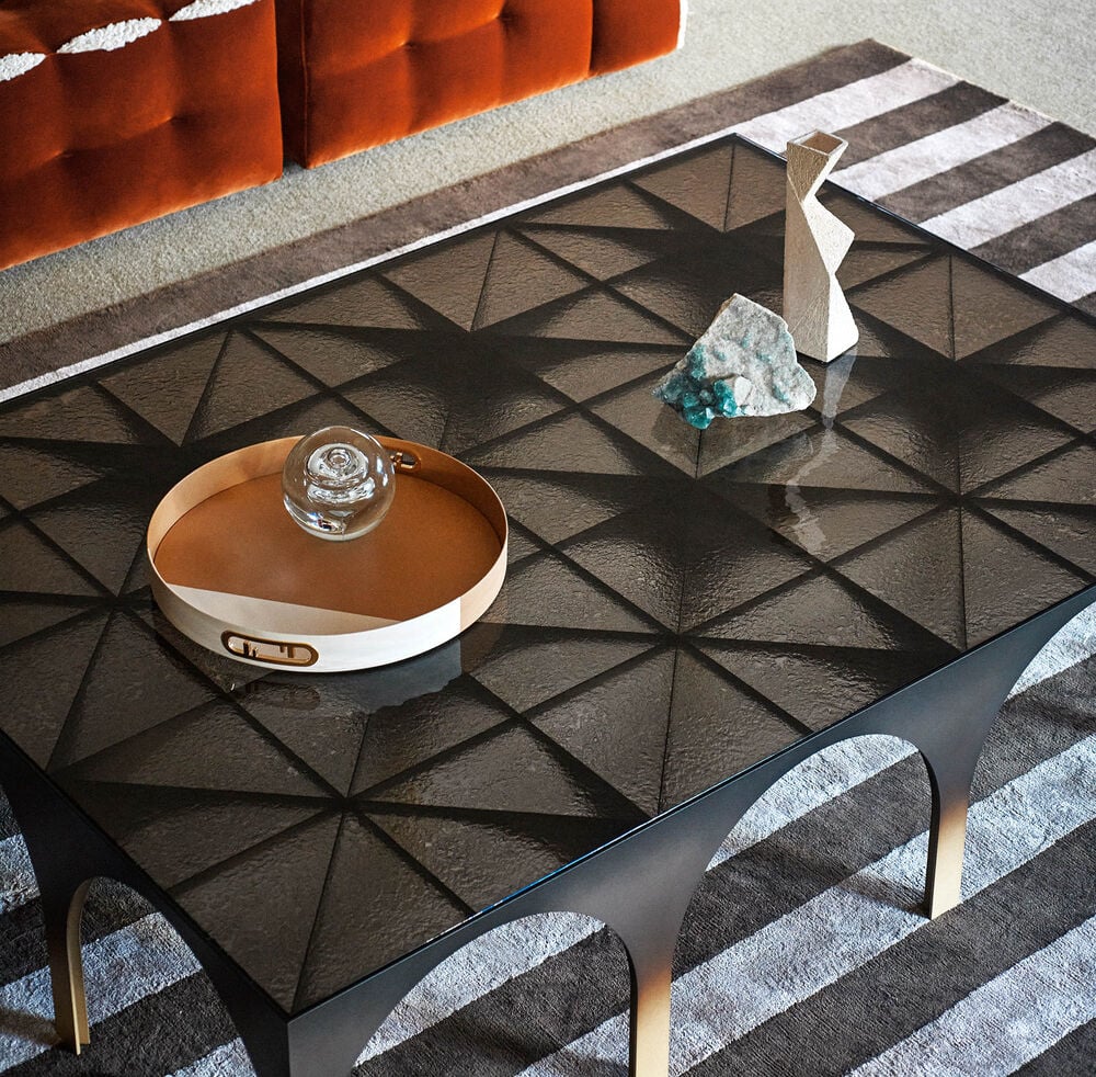 50 luxury center tables - dark center table with metal legs and glass top