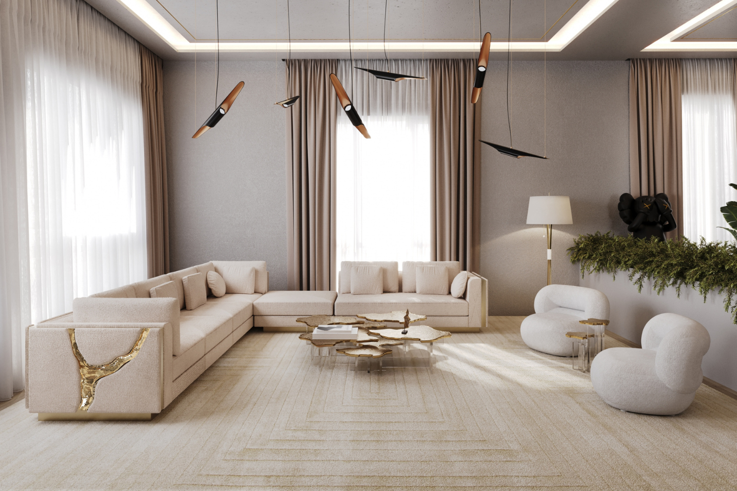 Bring Luxury to Your Doha Living Room with Gold-Adorned Furniture