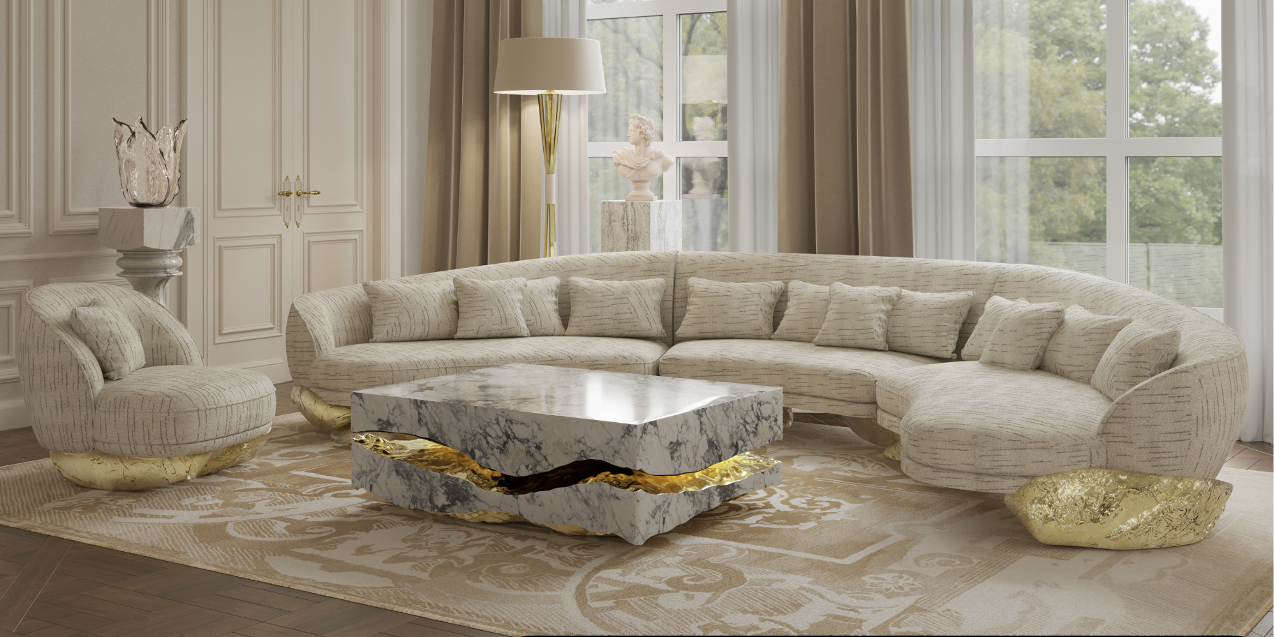 Quarry Center Table: Elegance that Hovers