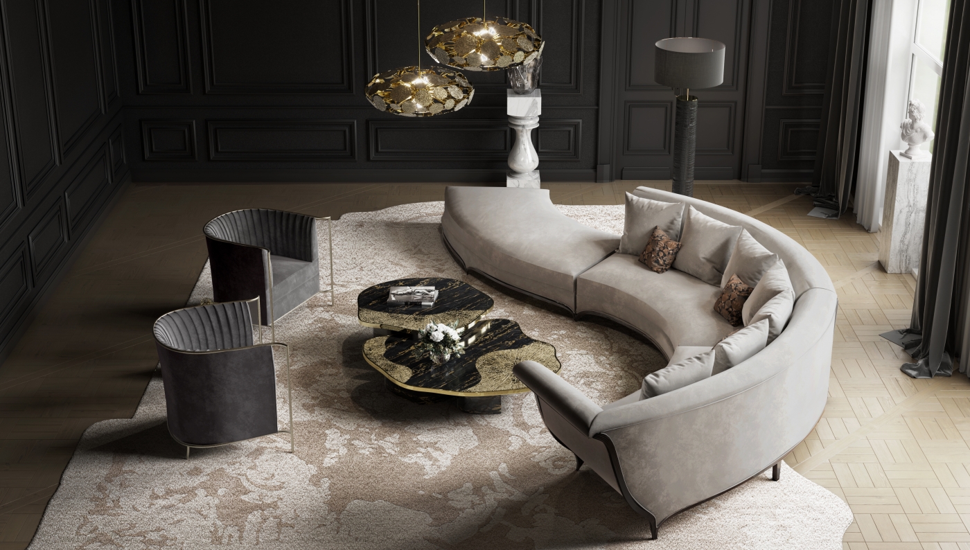 Seductive Curved Sofas For A Modern Living Room Design