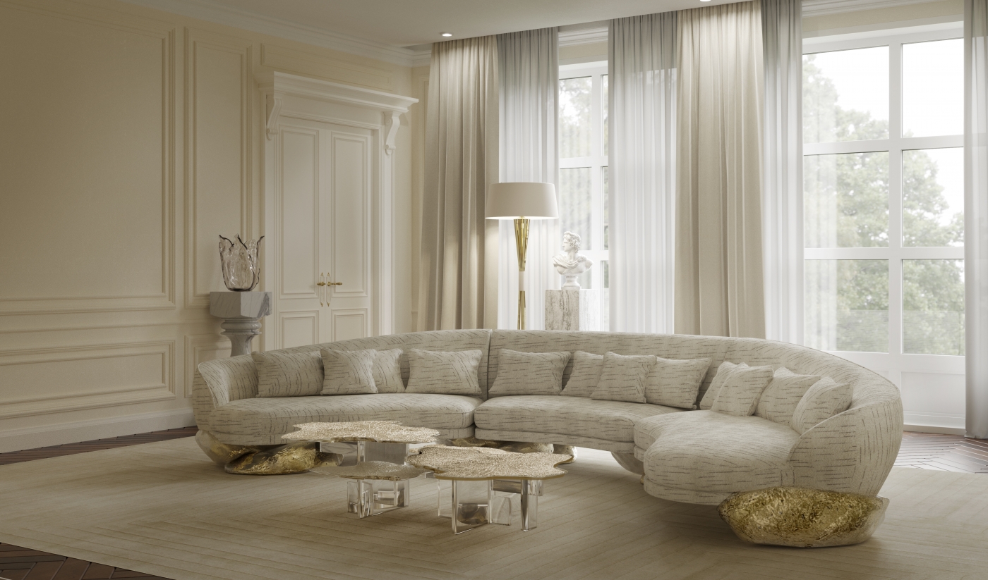 Seductive Curved Sofas For A Modern Living Room Design