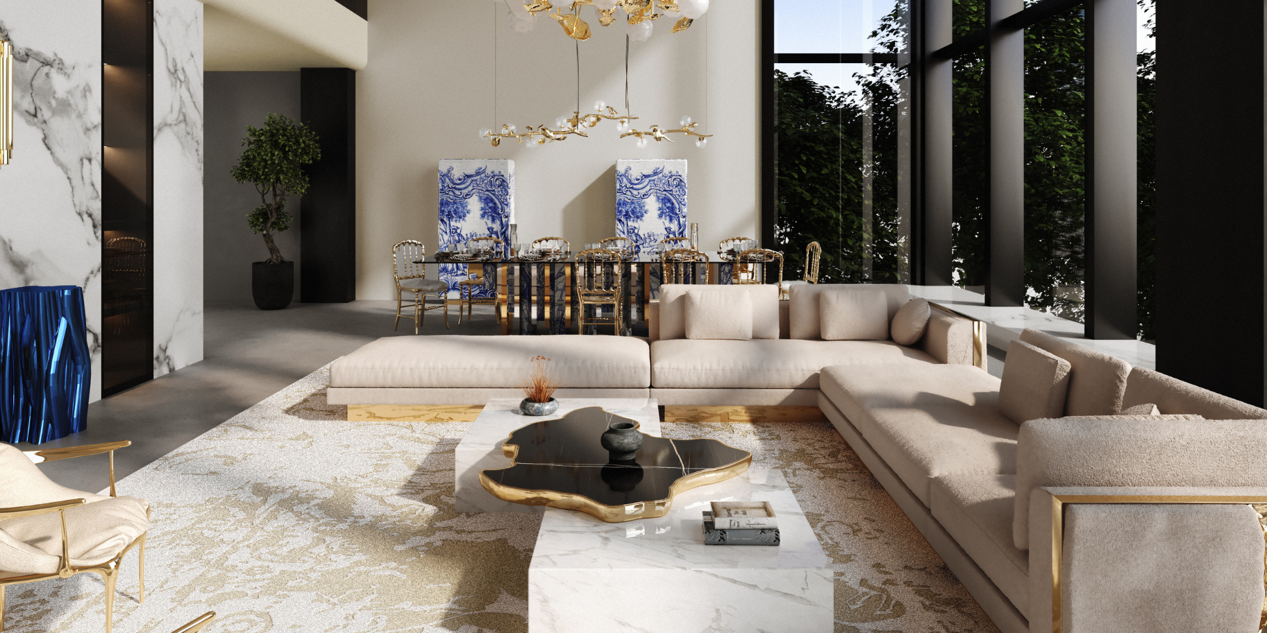 Timeless Contrast: Black and White Living Room Inspiration