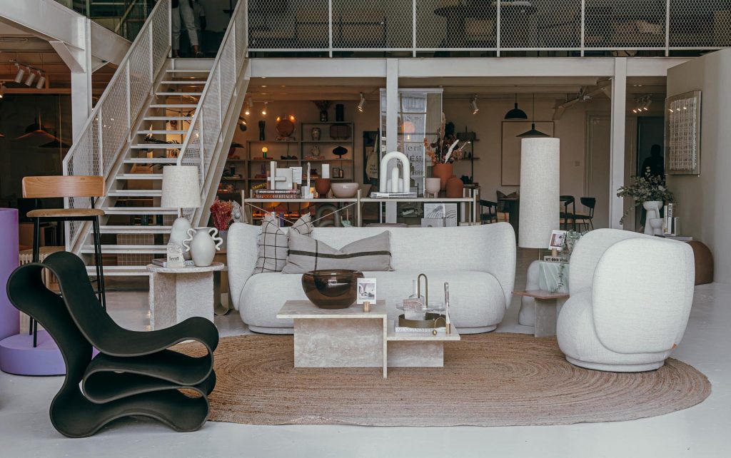 The Bowery Company Dubai showroom blending Scandinavian minimalism, art, and sustainable luxury design.