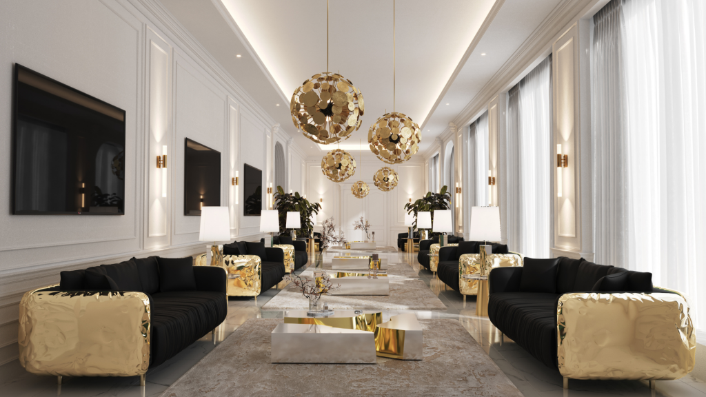 Boca do Lobo Limited Edition piece integrated in a luxury hotel lounge.