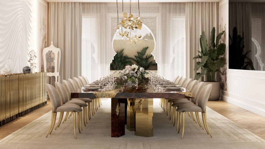 luxury dining room with boca do lobo designs