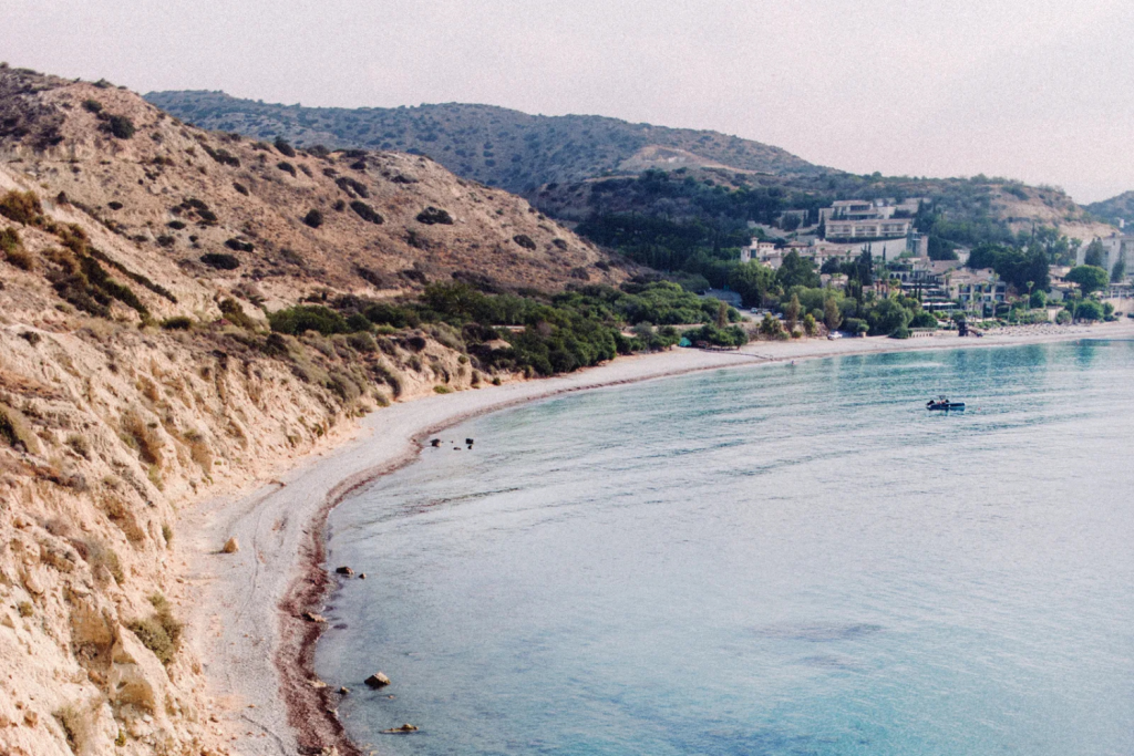 Beach in Ayia Napa coastline in Cyprus