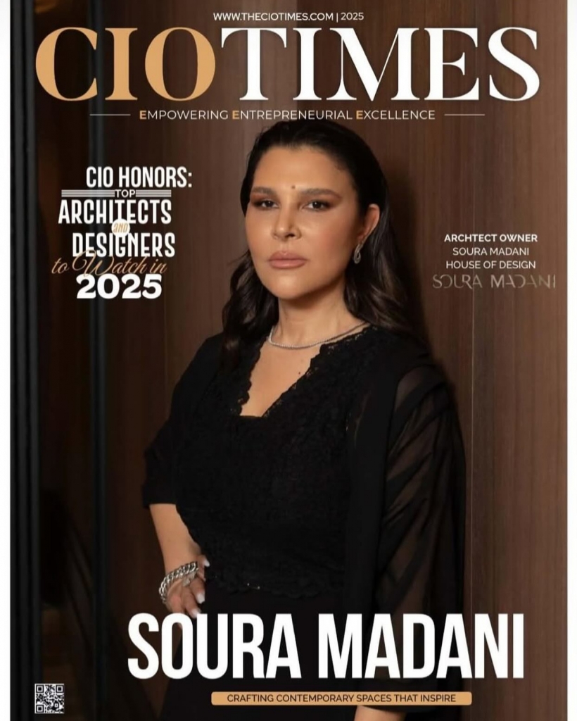 Portrait of Soura Madani, founder and creative director of Souramadani House of Design