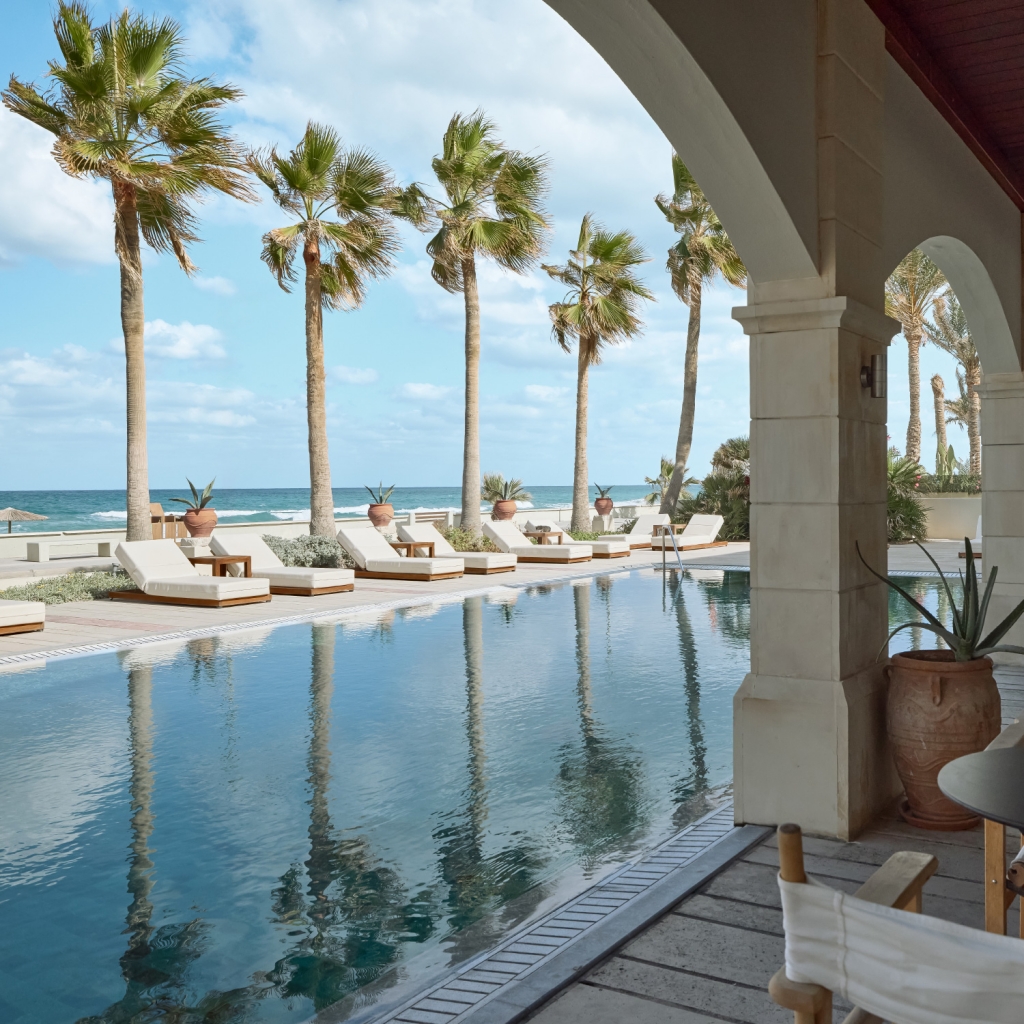 Hotel pool in greece