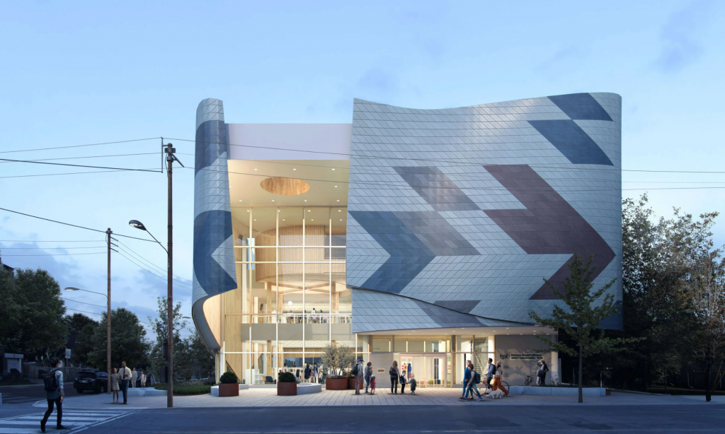 Modern architectural project by Perkins&Will featuring sustainable design, open spaces, and innovative materials in a contemporary building