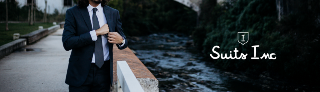 Look formal moderno da Suits Inc com blazer estruturado e corte sofisticado