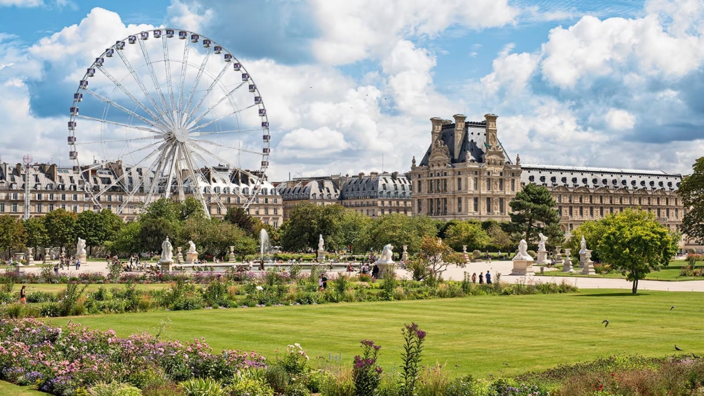 PAD Paris Design+Art 2026, Jardin des Tuileries in Paris during PAD Paris Design+Art 2026 with Ferris wheel, historic architecture and landscaped gardens
