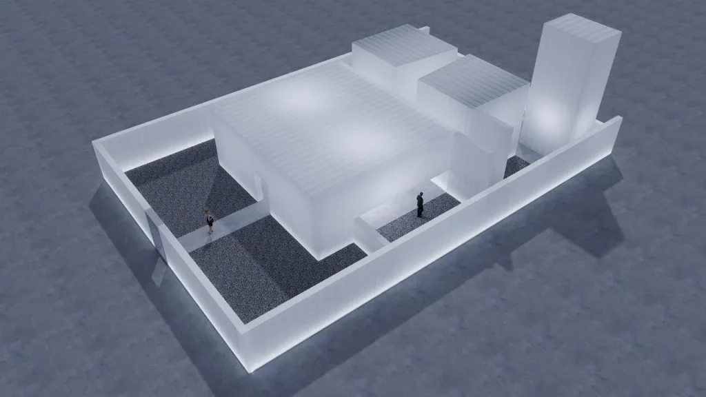 white house, grey floor, 2 people design shanghai