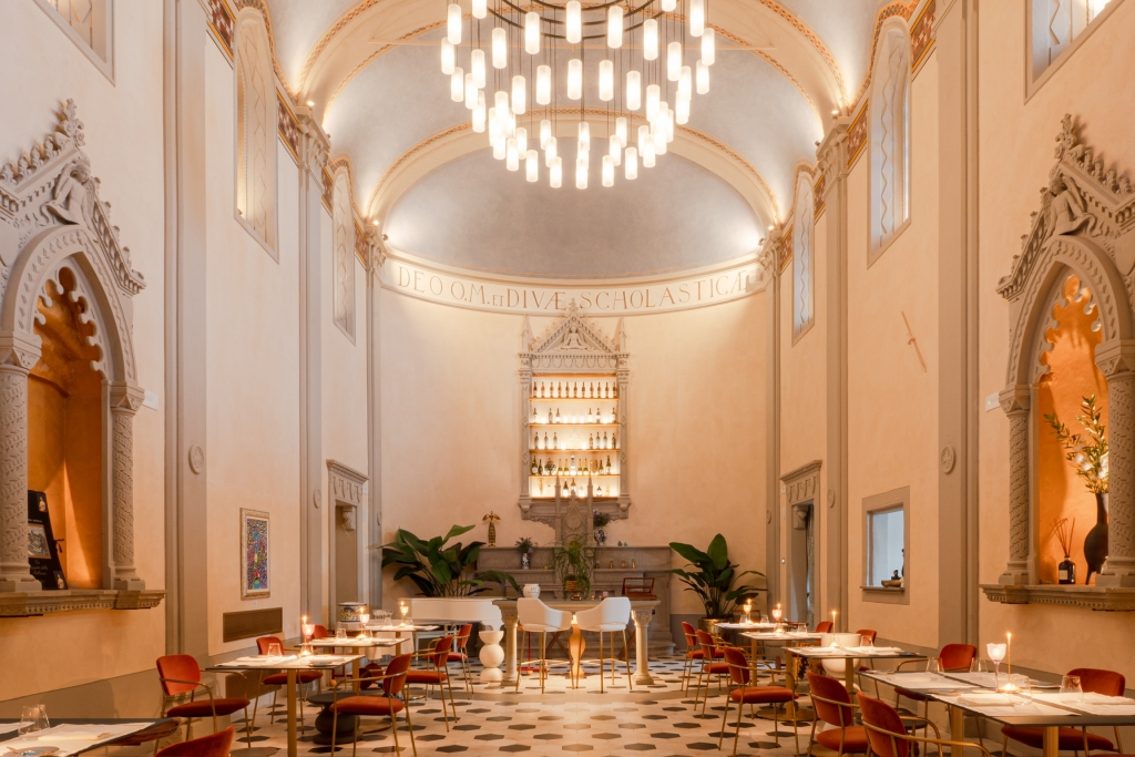 hotel restaurant that looks like a church