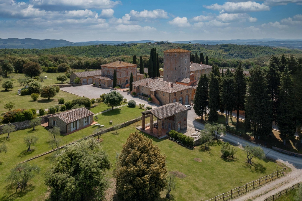 borgo hotel from above in tuscany