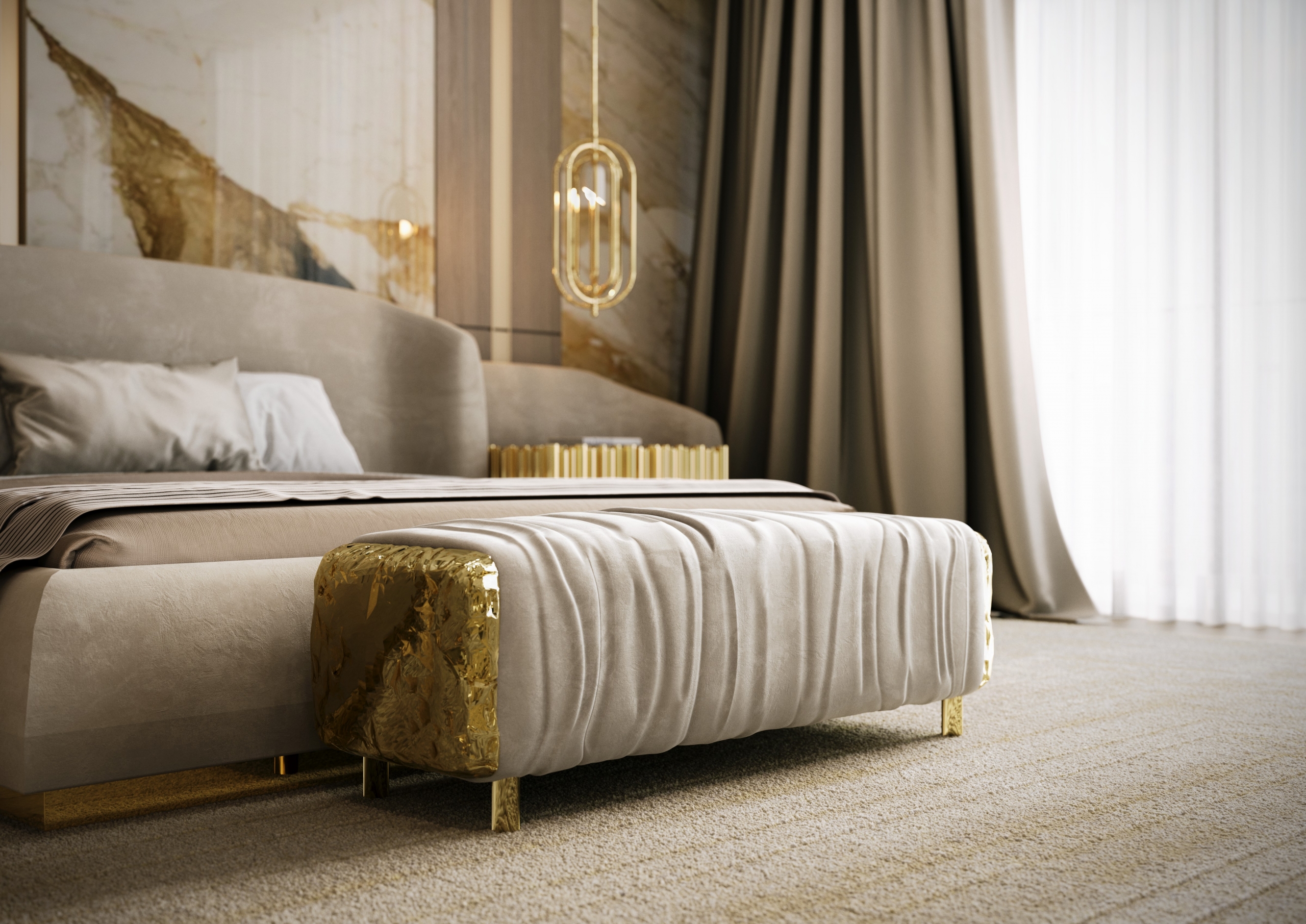 Luxury Statement Bench: The Artistic Imperfection on Imperfectio Bench