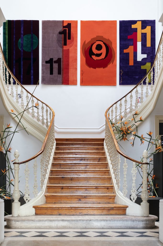 colorful paint, white walls, stairs, lisbon design week