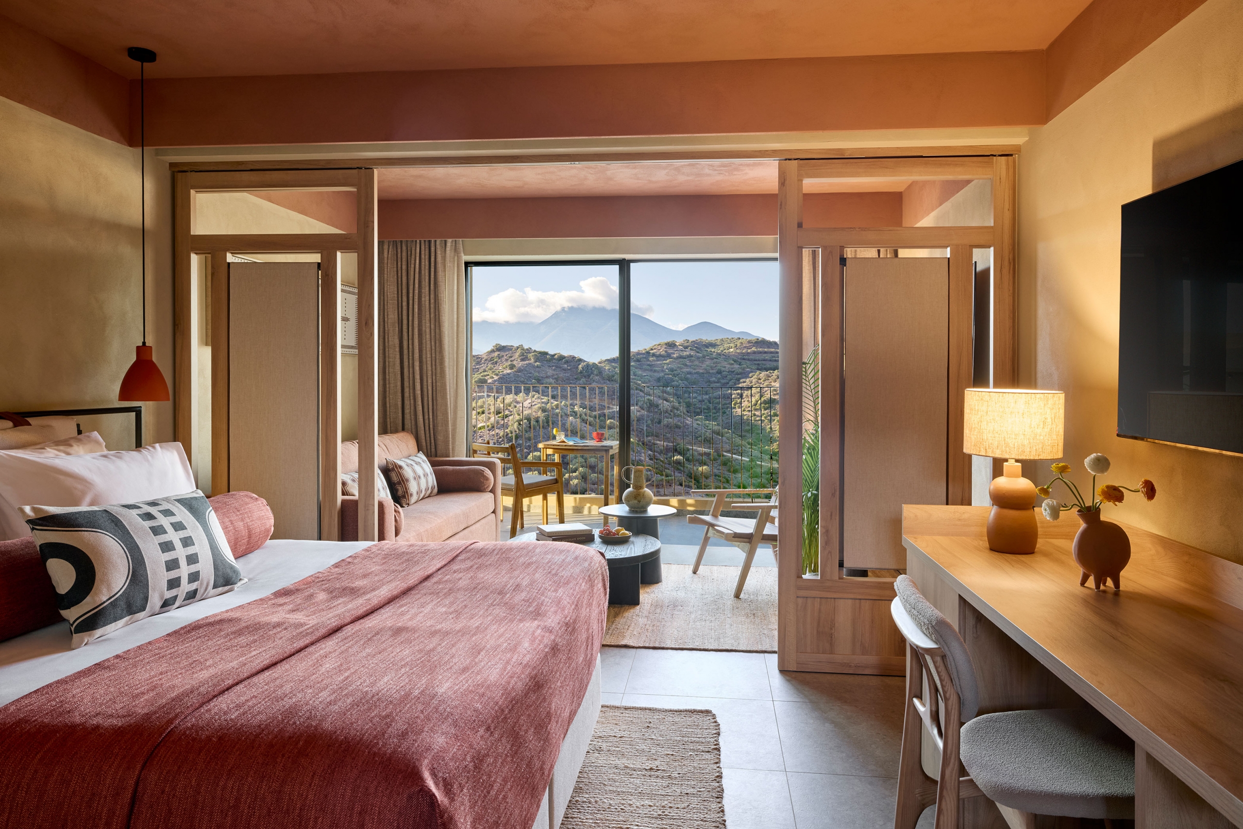 Ella Rocrita hotel room in crete from the inside