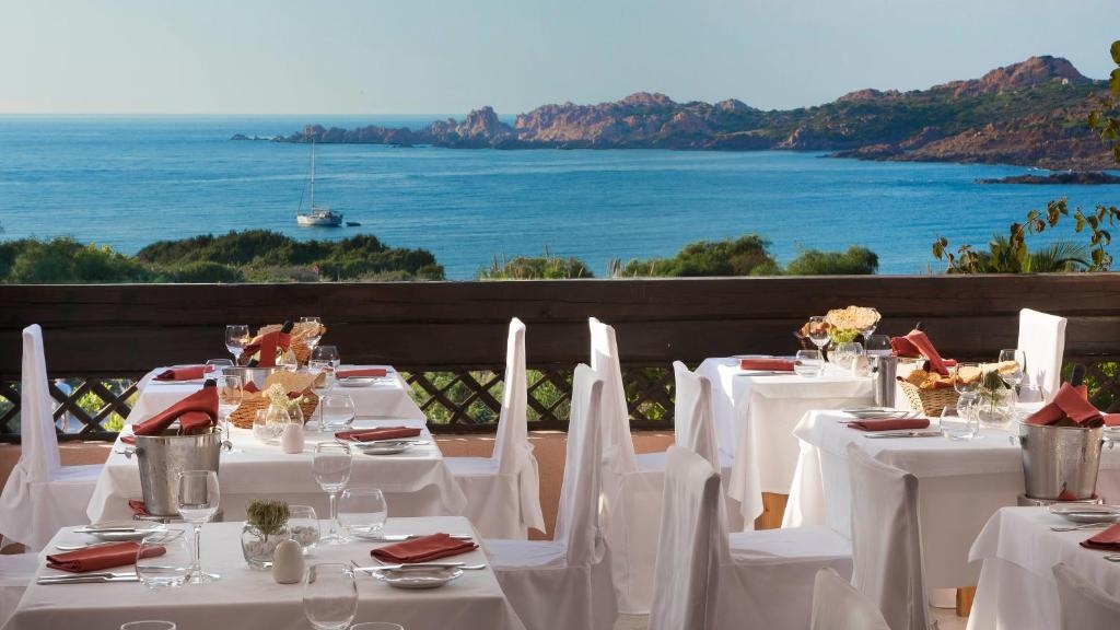 fancy dinner with sea views