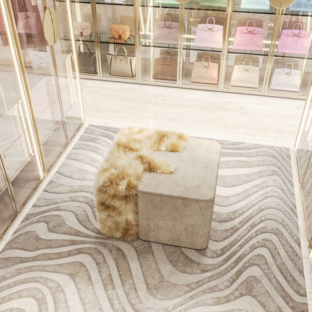 Closet from a luxury house designed by Camila Pimenta
