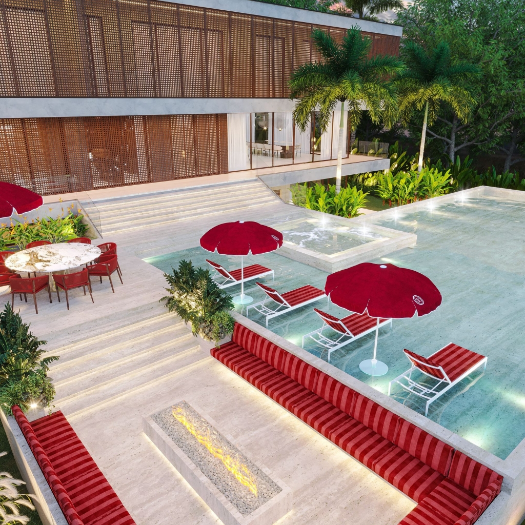 Outdoor of a luxury projeto from Camila Pimenta