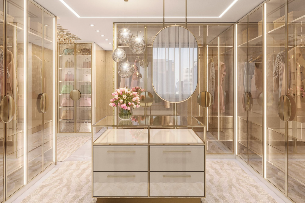 Closet from a luxury house designed by Camila Pimenta