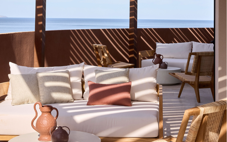 resting area with sea views