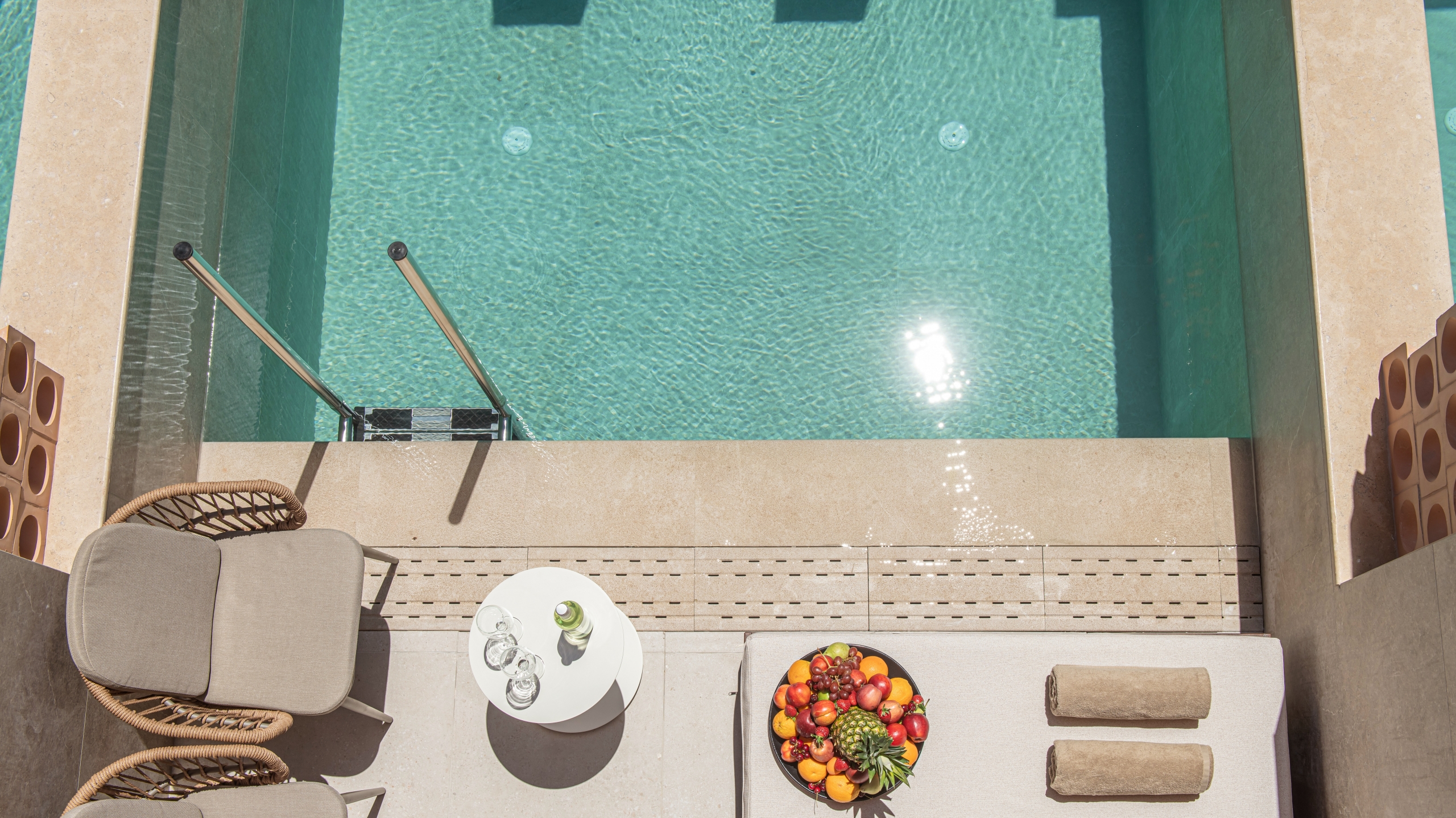 Private room pool in Esperides Resort suites