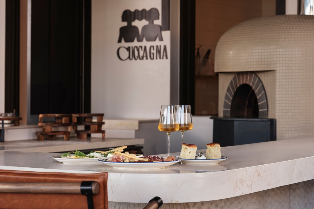 Food at an Italian restaurant inside JW Marriott in Greece