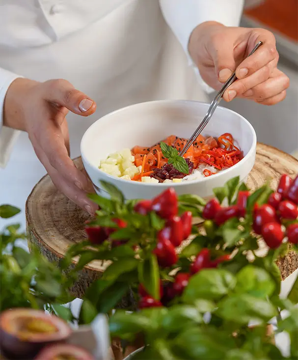 colorful lunch dish