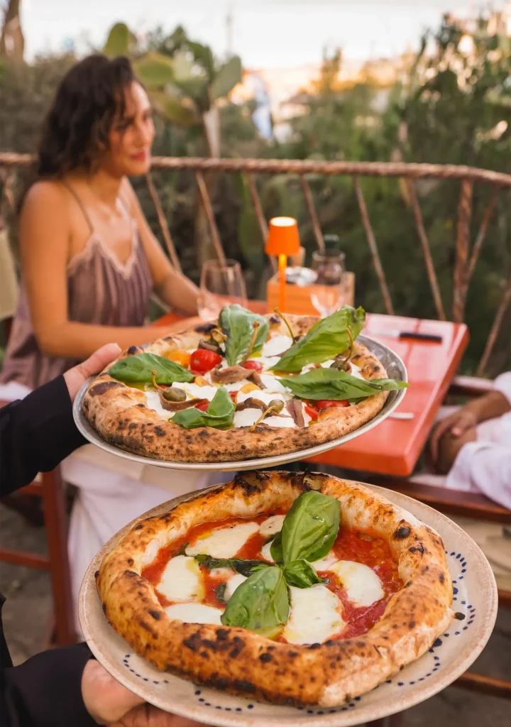 pizza made with fresh ingredients