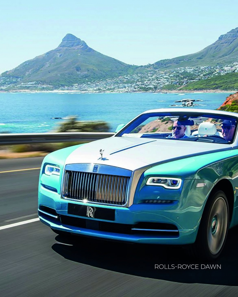 Rolls-Royce Dawn convertible in elegant setting, ultimate luxury craftsmanship