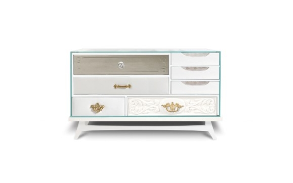 Mondrian White Nightstand, Torel Palace Lisbon