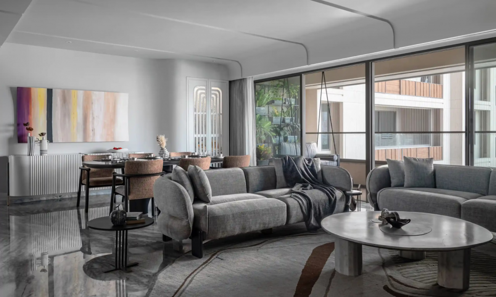 Interior architects discussing luxury residential projects